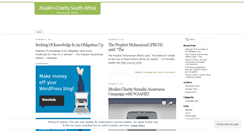 Desktop Screenshot of muslimcharitysa.wordpress.com