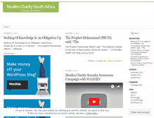 Tablet Screenshot of muslimcharitysa.wordpress.com