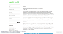 Desktop Screenshot of jeanmdhealth.wordpress.com