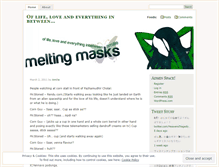 Tablet Screenshot of meltingmasks.wordpress.com