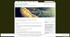 Desktop Screenshot of educatingmother.wordpress.com