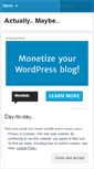 Mobile Screenshot of actuallymaybe.wordpress.com