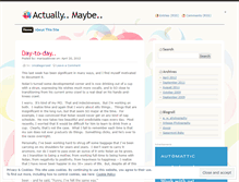 Tablet Screenshot of actuallymaybe.wordpress.com