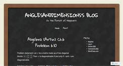 Desktop Screenshot of anglesanddimensions.wordpress.com