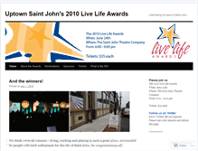 Tablet Screenshot of livelifeawards.wordpress.com