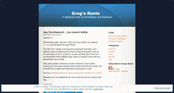 Desktop Screenshot of gregsrants.wordpress.com