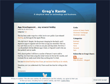 Tablet Screenshot of gregsrants.wordpress.com