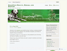 Tablet Screenshot of dogsonly.wordpress.com