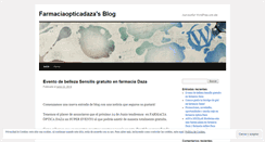Desktop Screenshot of farmaciaopticadaza.wordpress.com