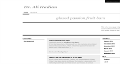 Desktop Screenshot of alihadian.wordpress.com