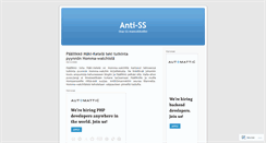 Desktop Screenshot of antissmannekiini.wordpress.com