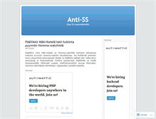 Tablet Screenshot of antissmannekiini.wordpress.com