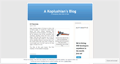 Desktop Screenshot of koplushian.wordpress.com