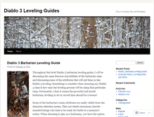 Tablet Screenshot of diablo3levelingguides.wordpress.com