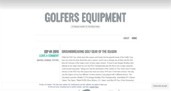 Desktop Screenshot of golfersequipment.wordpress.com