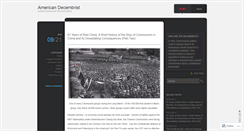 Desktop Screenshot of americandecembrist.wordpress.com