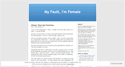 Desktop Screenshot of myfaultimfemale.wordpress.com