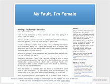 Tablet Screenshot of myfaultimfemale.wordpress.com