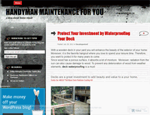 Tablet Screenshot of handymanmaintenanceforyou.wordpress.com