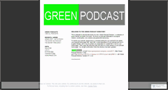 Desktop Screenshot of greenpodcast.wordpress.com