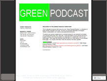 Tablet Screenshot of greenpodcast.wordpress.com