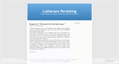 Desktop Screenshot of lutheranspersisting.wordpress.com