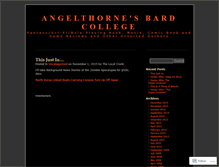 Tablet Screenshot of angelthornebardcollege.wordpress.com
