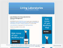 Tablet Screenshot of livinglaboratories.wordpress.com