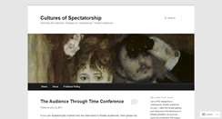 Desktop Screenshot of culturesofspectatorship.wordpress.com