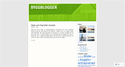 Desktop Screenshot of byggbloggen.wordpress.com