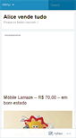 Mobile Screenshot of alicevendetudo.wordpress.com