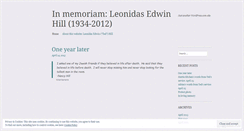 Desktop Screenshot of leonidasedwinhill.wordpress.com