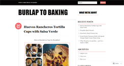 Desktop Screenshot of burlaptobaking.wordpress.com