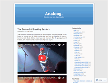 Tablet Screenshot of analoog.wordpress.com