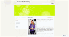 Desktop Screenshot of anniefashion.wordpress.com