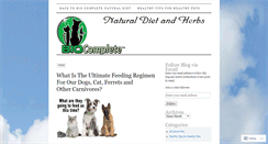 Desktop Screenshot of biocompletenaturaldiet.wordpress.com