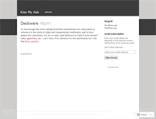 Tablet Screenshot of kissmyask.wordpress.com