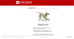 Desktop Screenshot of nokillexposed.wordpress.com