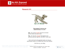 Tablet Screenshot of nokillexposed.wordpress.com