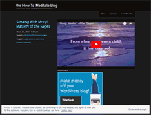 Tablet Screenshot of howtomeditateblog.wordpress.com