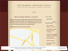 Tablet Screenshot of markovthoughtchain.wordpress.com