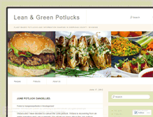 Tablet Screenshot of leangreenpotlucks.wordpress.com