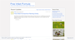 Desktop Screenshot of freeinfantformula.wordpress.com
