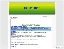 Tablet Screenshot of licproduct.wordpress.com