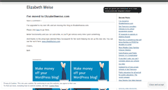 Desktop Screenshot of elizabethweise.wordpress.com