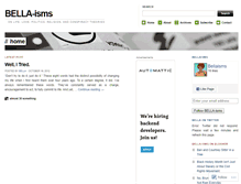 Tablet Screenshot of bellaisms.wordpress.com