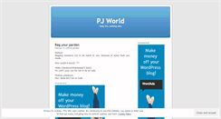 Desktop Screenshot of pjworld.wordpress.com