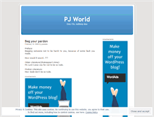 Tablet Screenshot of pjworld.wordpress.com