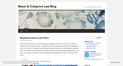 Desktop Screenshot of meyercolegrovelaw.wordpress.com