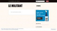 Desktop Screenshot of lemilitantblog.wordpress.com